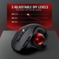 Wireless trackball mouse rechargeable 2.4G bluetooth dual-mode luminous mouse for notebook.
