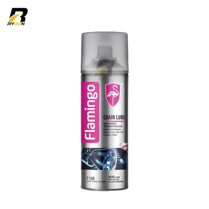 Flamingo Chain Lube for Motorcycle, Bike 220ml (F108) Chain lubricant oil and chain Cleaner spray