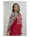 Exclusive 3-Piece VIP Linen Embroidery Set for Women, Traditional Design.