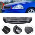 3X Car Carbon Fiber Mesh ABS Front Hood Grille Grill for 96-98 Honda Civic EJ/EK JDM Type R.