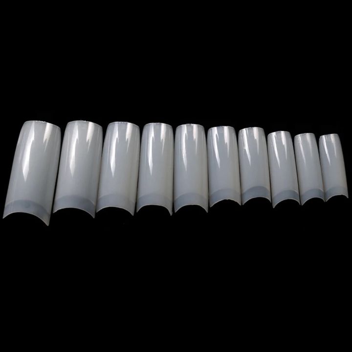 100/500pcs Tips Transparent Half Cover Nails Half French False Nail Art Tips Acrylic UV Gel Manicure Tip DIY Tool