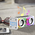 V8 Mecha Transparent RGB Light Bluetooth Speaker - Portable Wireless 5.0 Sound. 