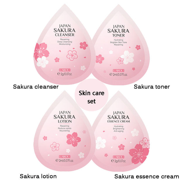 LAIKOU Sakura Skincare Set Mini 4pcs