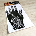 Henna Sticker Mehndi Bridal Tatto Design Waterproof Stencils Reusable 1 Pair = 2 Pieces. 