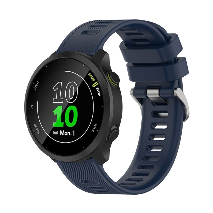 For%20Garmin%20Forerunner%20158%20/%2055%20Twill%20Silicone%20Watch%20Band(White)%20-%20Image%203