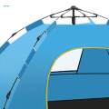 Camping Tent Easy Setup Lightweight Weatherproof Popup Tents Automatic Tent for Mountaineering. 