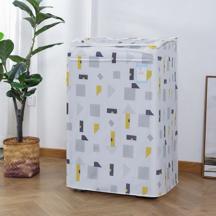 1pc%20Waterproof%20Washing%20Machine%20Cover,%20Top%20Loading%20Washing%20Machine%20Cover,%20Arranged%20Roller%20Laundry%20Dustproof%20Protector%20-%20Image%207