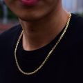 Vnox 3-6MM Tone Snake Cocoon Curb Link Flat Box Wheat Chains Stainless Steel Men Necklace Choker Jewelry 24 inch.