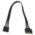 30CM SATA 15pin male to female power cable hdd ssd power supply cable computer connections 18AWG pure copper tinned wire. 
