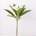 One Faux Single Stem Frangipani 23 Length Simulation Plumeria Real Touch Green Leaf for Wedding Centerpieces 3 Colors. 