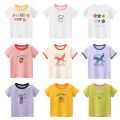 Kids T Shirts Summer Boys Girls Children Short Sleeve T-Shirt P2023rint Baby Boy Child Girl Tees White Yellow Toddler Clothing Tops.