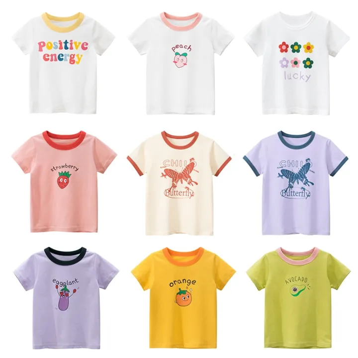 Kids%20T%20Shirts%20Summer%20Boys%20Girls%20Children%20Short%20Sleeve%20T-Shirt%20P2023rint%20Baby%20Boy%20Child%20Girl%20Tees%20White%20Yellow%20Toddler%20Clothing%20Tops%20-%20Image%205