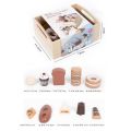 GC Wooden Food Sets Multi-play Food Set Magnetic Vegetables Fruits Cutting Set Kitchen Accessory For Kids Pretend Play. 