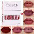 CmaaDu 6pcs/set Matte Velvet Non-Stick Cup Waterproof Not Easy To Swap Makeup Lipstick Long Lasting Lip Gloss Set - Lipstick - Lipstick Set. 