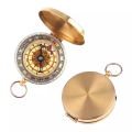 High-Grade Copper Flip Compass - Retro Rocket Design For Camping And Outdoor Adventures - Adding A Stylish Touch.