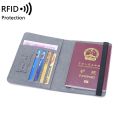 1 Pcs Multi-Compartment Travel Passport Wallet with Card, Ticket and SIM Slots,  and Elastic Strap and  RFI-D Blocker. 