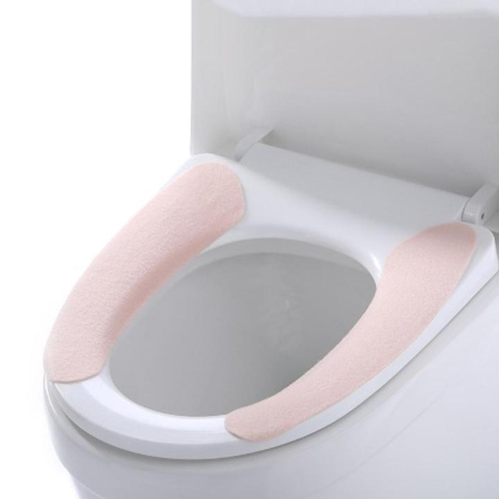 Customizable%20adhesive%20toilet%20seat%20cover%20reusable%20Solid%20color%20Sticky%20Toilet%20Mat%20Adsorption%20type%201%20pair%20-%20Image%202