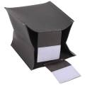 PU Leather Square Tissue Box Holder - Decorative Holder-White.