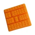 【happy one】Silicone Lego Brick Style Square Sharped Ice Mold Chocolate Mold Jello Mold Blocks Ice Tray DIY Color random 1pcs. 