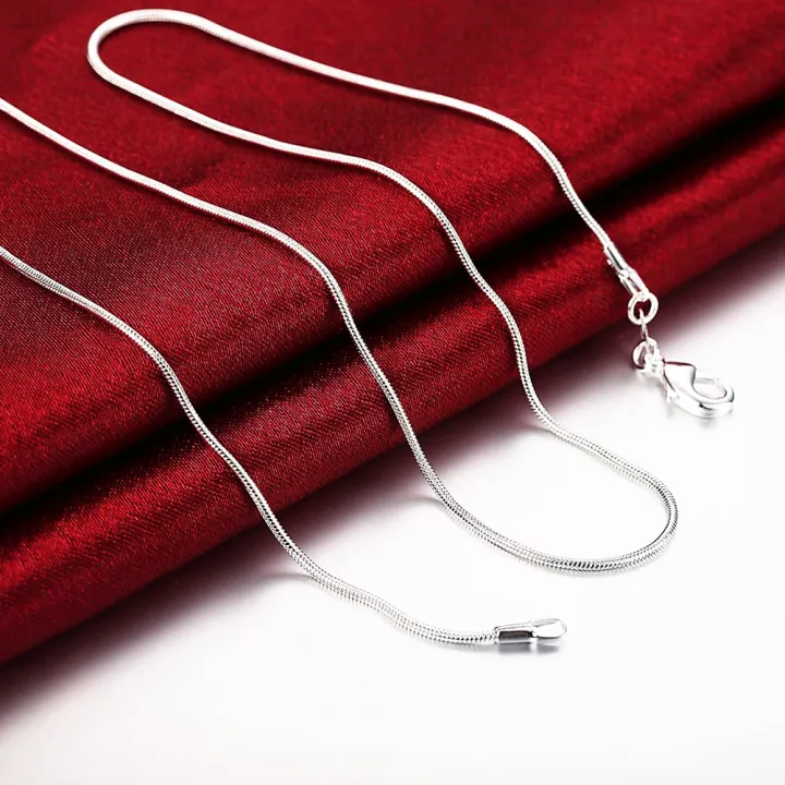 10pcs%20925%20sterling%20silver%20fine%201MM%20snake%20chain%20necklace%20for%20women%20man%2016-30inches%20fashion%20party%20wedding%20Jewelry%20gifts%20-%20Image%203
