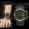 YIKAZE Black Digital Watch for Men Sports Watches Waterproof Outdoor Chronograph Hand Clock G Infantry Shock Student Wristwatch.