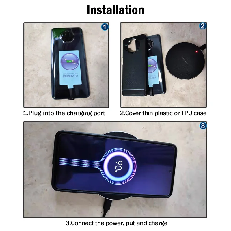 Qi Wireless Charging Set for Samsung Galaxy A52s A52 A72 A12 A22