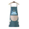 Dear head printed waterproof kitchen apron with hand wiping towel and big pocket for kitchen gardening painting etc or shop. 