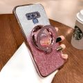 For Samsung Galaxy Note 9 / Note 8 case with Liquid Glitter Quicksand hourglass Stand Holder Luxury Shiny Gradient Plating Girls Slim Phone Case Clear Soft Silicone Protective Pouch Women. 