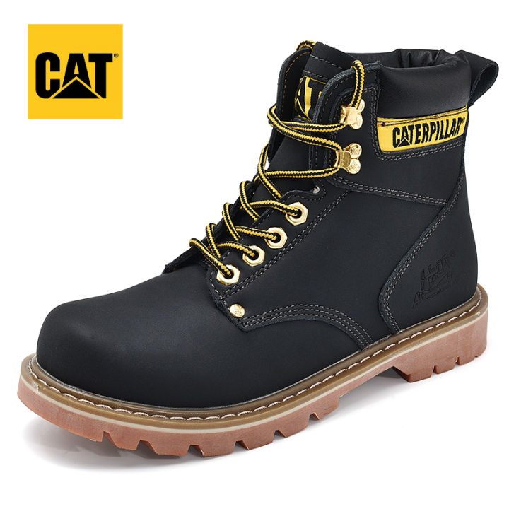 Ready Caterpillar Men's Solid Color Soft Toe Work Boots Caterpillar Men's Work Boots
