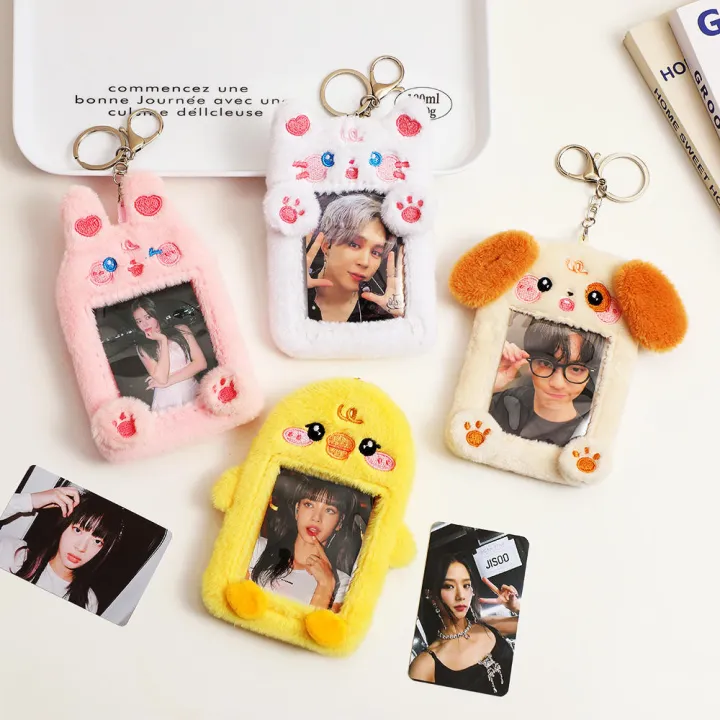 Cloth%20Plush%20Ferrule%20High-quality%205%20Colors%20Cartoon%20card%20holder%20Girls'%20card%20sleeve%20for%20Students%20Kpop%20fans%20Photo%20card%20collectors%20-%20Image%202