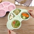Baby Feeding Plate Cute Car Style Dishes Eco Friendly Kids Plate Spoon and Fork Tableware Set. 