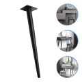 Furniture Cabinet Legs Metal Table Vanity Support Feet Black Tapered Stainless Steel. 