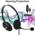 3.5mm Noise Cancelling Wired Headphones Microphone Universal USB Headset With Microphone For PC /Laptop/Computer Headset.