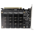 3X PH44 NVME 4-Disk Array Card PCIE Signal Split Array Card. 