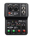 TEYUN Q-12 Professional Audio Sound Card with Monitor Electric Guitar Live Broadcast Recording for Studio Singing Computer PC. 