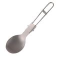 【Good-Love Store】Useful Outdoor EDC Portable Mini Folding Camping Titanium Alloy Spoon Backpacking Cutlery.