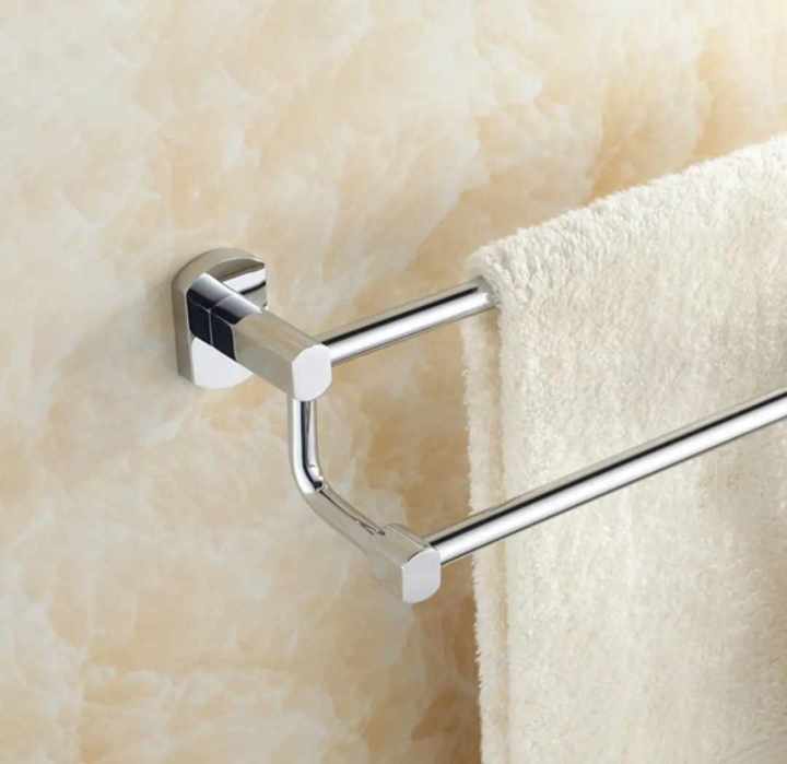 Chrome%20Finish%20Stainless%20Steel%20Bathroom%20Fixture%20Double%20Towel%20Rack%20/%20Towel%20Rack%20Holder%20-%20Image%202