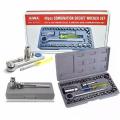 40 Pcs Combination Socket Wrench Set With Box - Silver. 