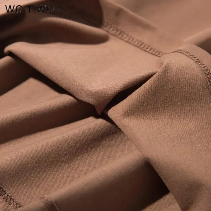 WOTWOY%202023%20Summer%20Casual%20Solid%20Slim%20Fit%20T-shirts%20Women%20Cotton%20Basic%20T%20Shirt%20Female%20Knitted%20Tops%20Y2k%20Clothes%20Korean%20Fashion%20Tees%20-%20Image%206