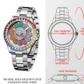 Funny Watch For Men Luxury Diamond Rotating Sunflower Dial Watches Man Fashion Steel Luminous Waterproof Wristwatch New. 