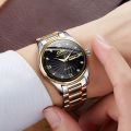 OPK Watch for Men Waterproof Sports  Stainless Steel Casual Watch Quartz Movement Dual Calendar Display Fashion Handsome and Cool White/Gold/Black. 