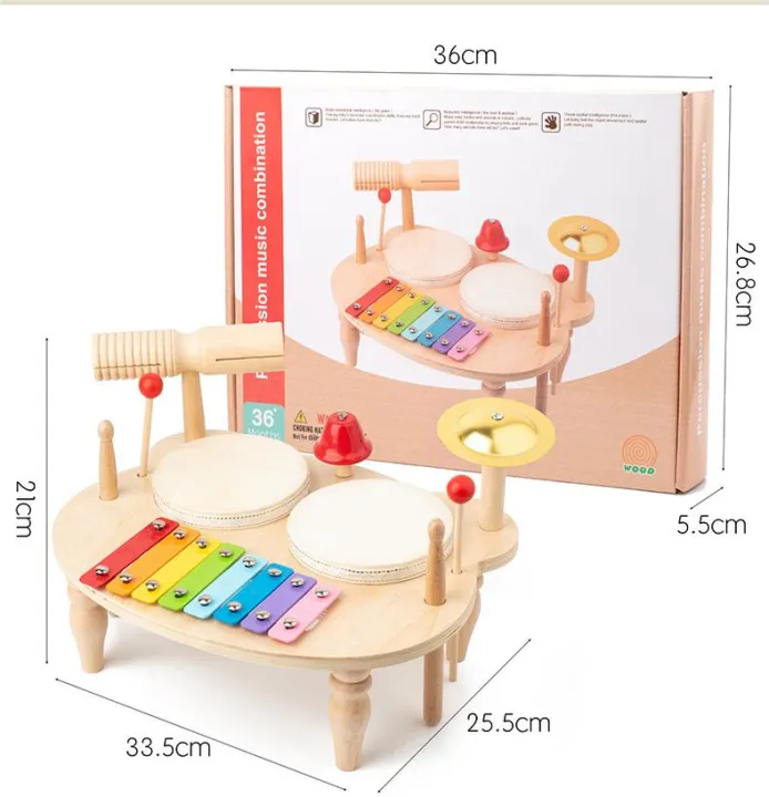 Kids%20Drum%20Set%20Baby%20Musical%20Instruments%20Toys%20Montessori%20Wooden%20Xylophone%20Preschool%20Music%20Kit%20Percussion%20Tambourine%20Toys%20Birthday%20-%20Image%207