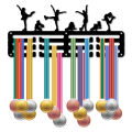 1PC Medal Holder Medal Hanger Display for Wall Home Badge Race Football Gymnastics Swimming Medalist Black 11.4 x 5.1 Inch.