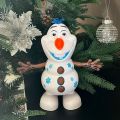 Disney Movie Anime Figure Frozen Olaf Action Figure Dance Doll Olaf Electric Toy With Music Kids Gifts Children's Xms Gift. 