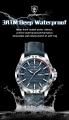POEDAGAR 895 Man Wristwatch Top Luxury Waterproof Luminous Date Week Watch For Men- Quartz Sport Leather Men's Watches - Watch For Men Time Lovers. 