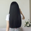 【DATA FROG Global MALL】（NEW）Wig female long straight hair cute air bangs black long hair fluffy hair set bangs medium long hair Woman wig. 