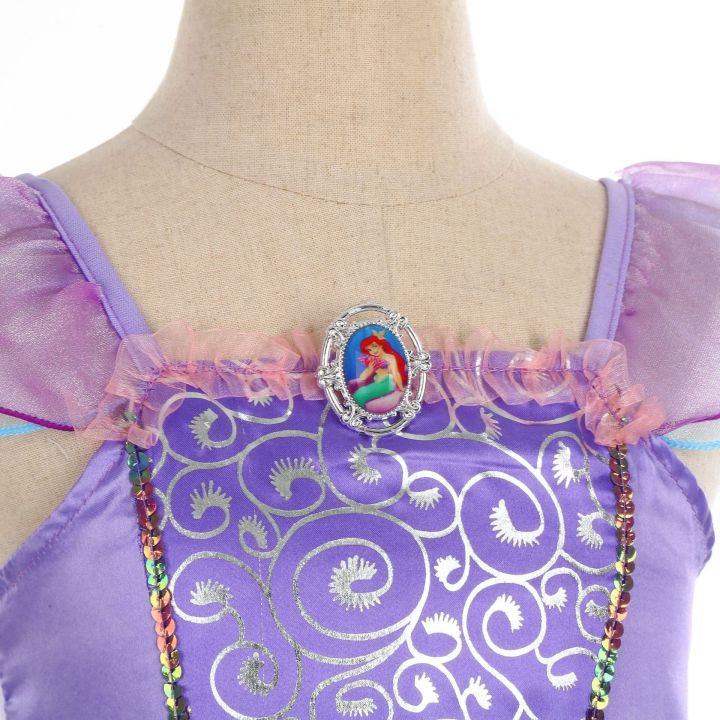 Mermaid%20Dress%20Year%20Birthday%20Party%20Dress%20Girls%20Corner%20Costume%20Children%20Purple%20Disney%20Little%20Mermaid%20Ariel%20Princess%20Color%20Cosplay%20Children's%20Gala%20-%20Image%204