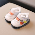 Winter newborn cotton with plush soft soles. 0-1 year old baby walking shoes for boys and girls do not fall off. 