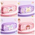 New tationery Box Cartoon Girl Pencil Bag Kawaii Korean tyle Dektop torage Multi Layered tationery Bag Waterproof Zipper Large Capacity Pencil Pouch Children. 