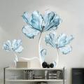 Gorgeous Wall Paint Ideas and Designs - Elegant Blue Dream Flower Fantasy Beautiful 3D Stylish PVC Wall Stickers For Home Decor.